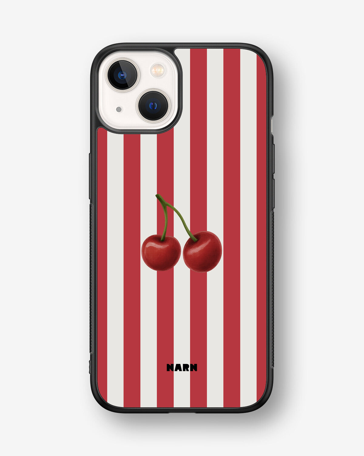 iPhone 13 Mini Hard Case – Cherry Stripes - View 1