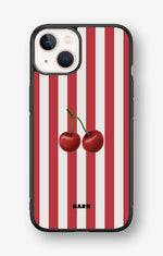 iPhone 13 Mini Hard Case – Cherry Stripes - View 1