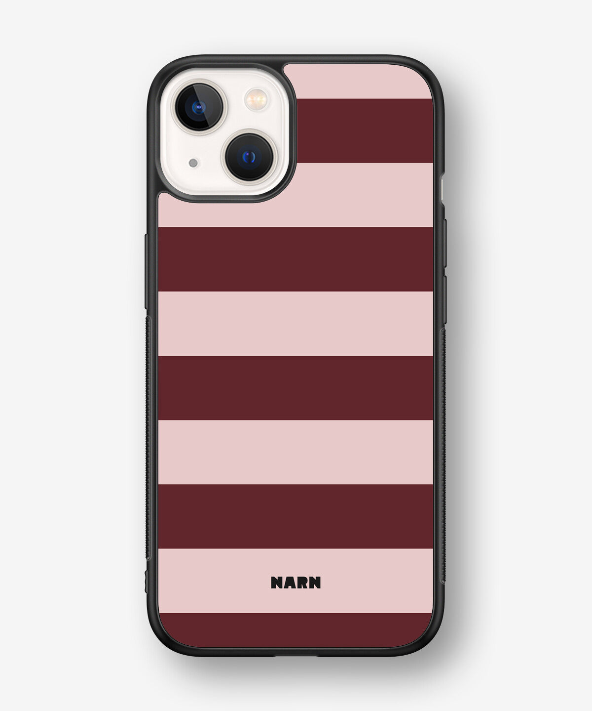 iPhone 13 Mini Hard Case – Cranberry Stripe - View 1
