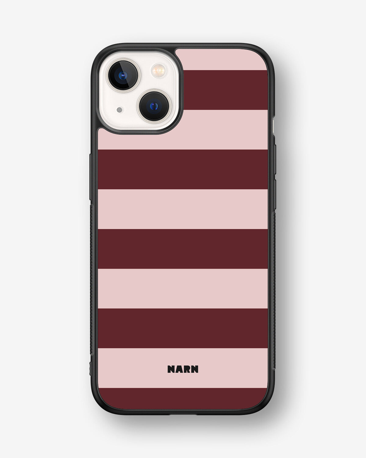 iPhone 13 Mini Hard Case – Cranberry Stripe - View 1