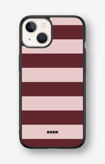 iPhone 13 Mini Hard Case – Cranberry Stripe - View 1