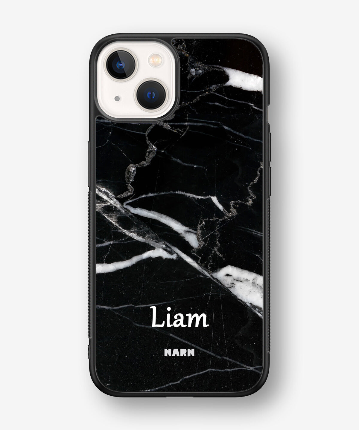 iPhone 13 Mini Hard Case – Custom - Black Marble - View 1