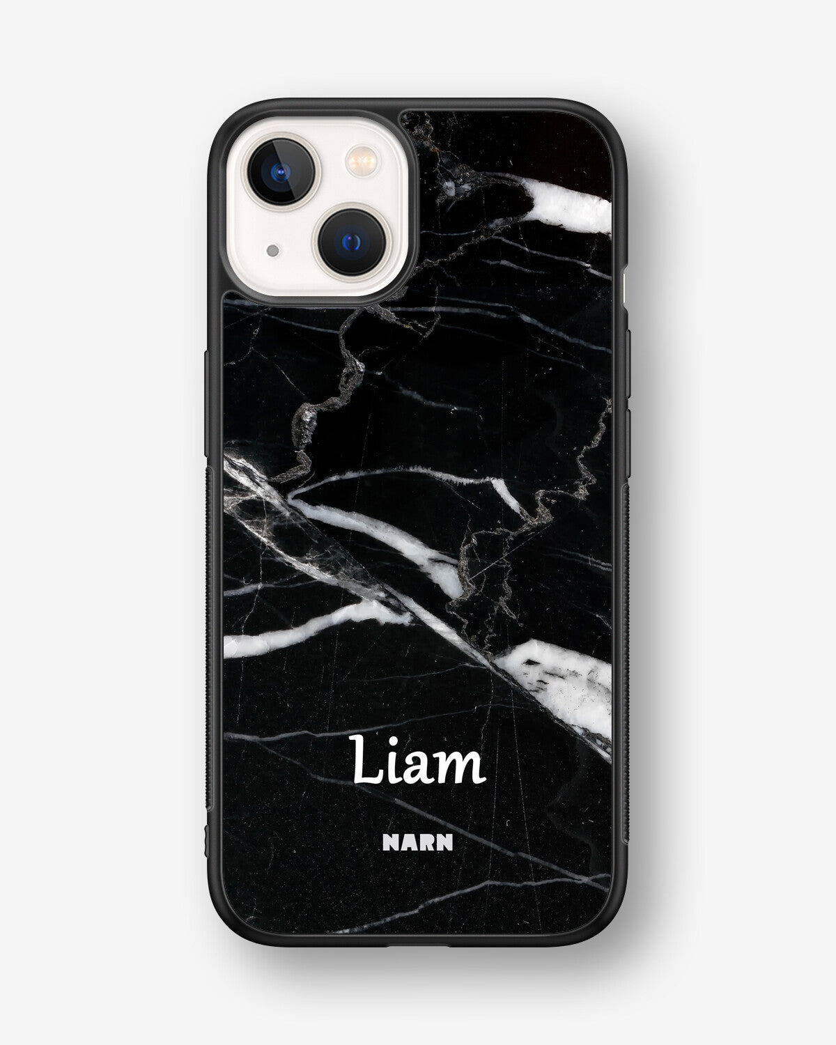 iPhone 13 Mini Hard Case – Custom - Black Marble - View 1