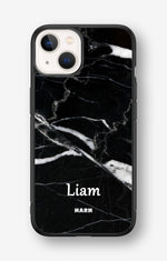 iPhone 13 Mini Hard Case – Custom - Black Marble - View 1