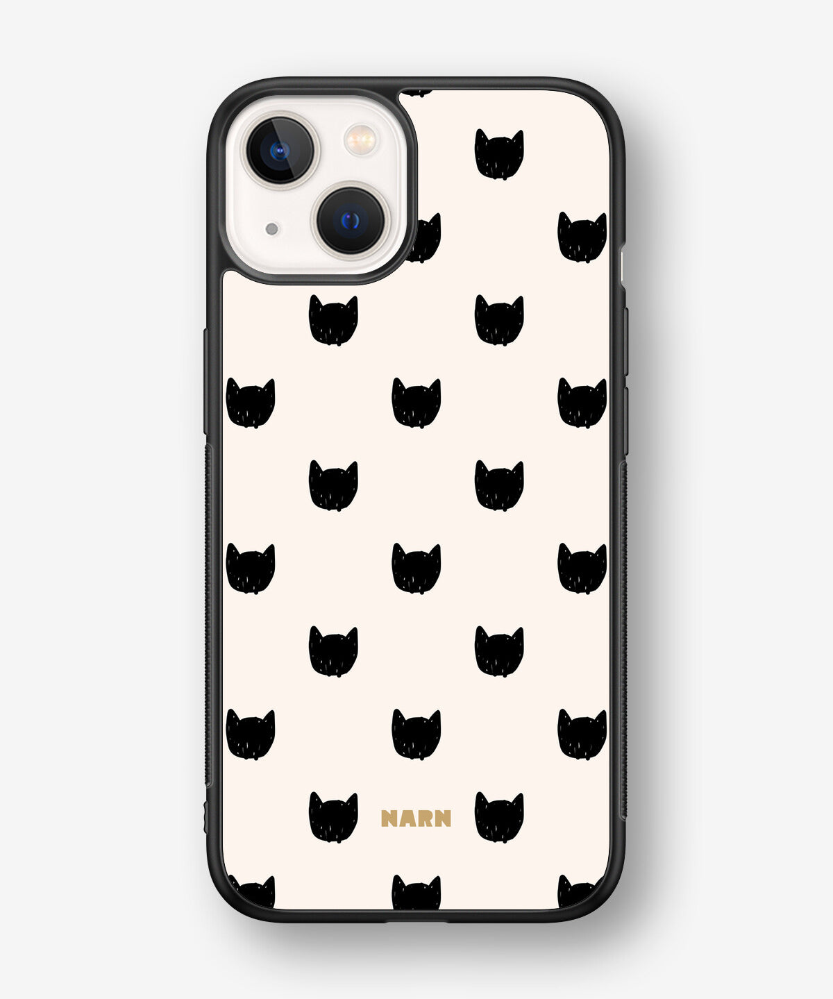 iPhone 13 Mini Hard Case – Kitty Dots - View 1