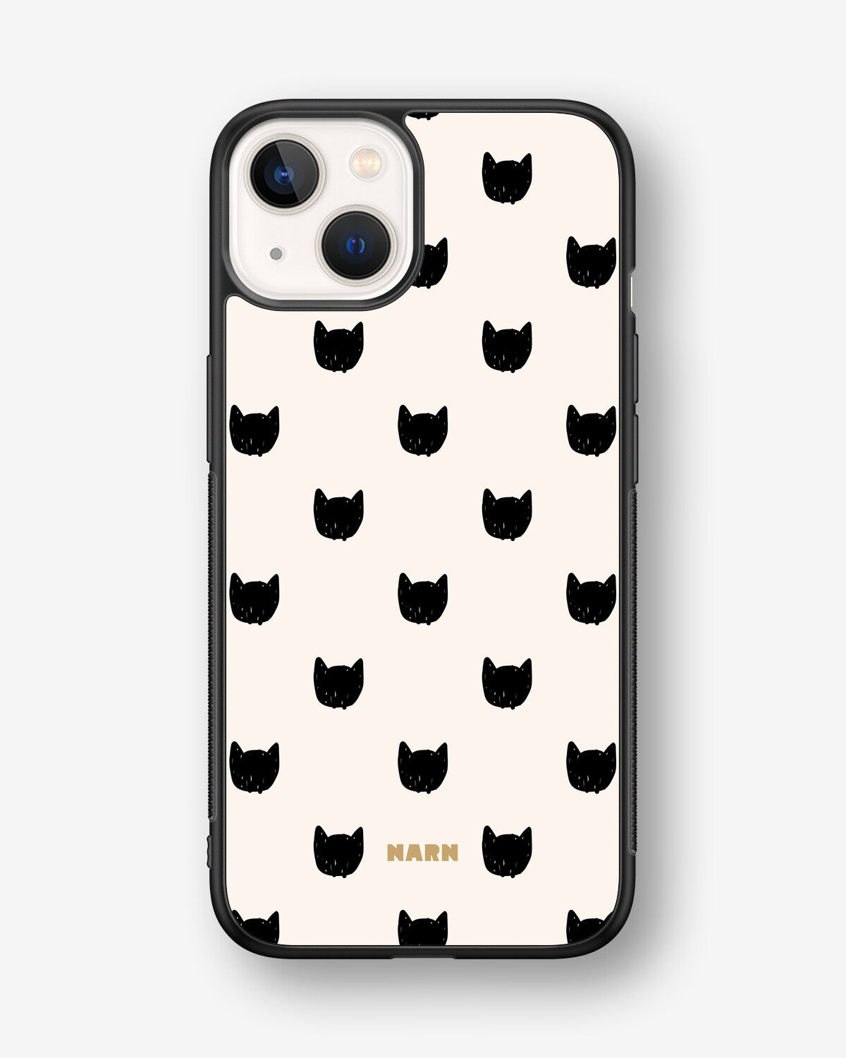 iPhone 13 Mini Hard Case – Kitty Dots - View 1