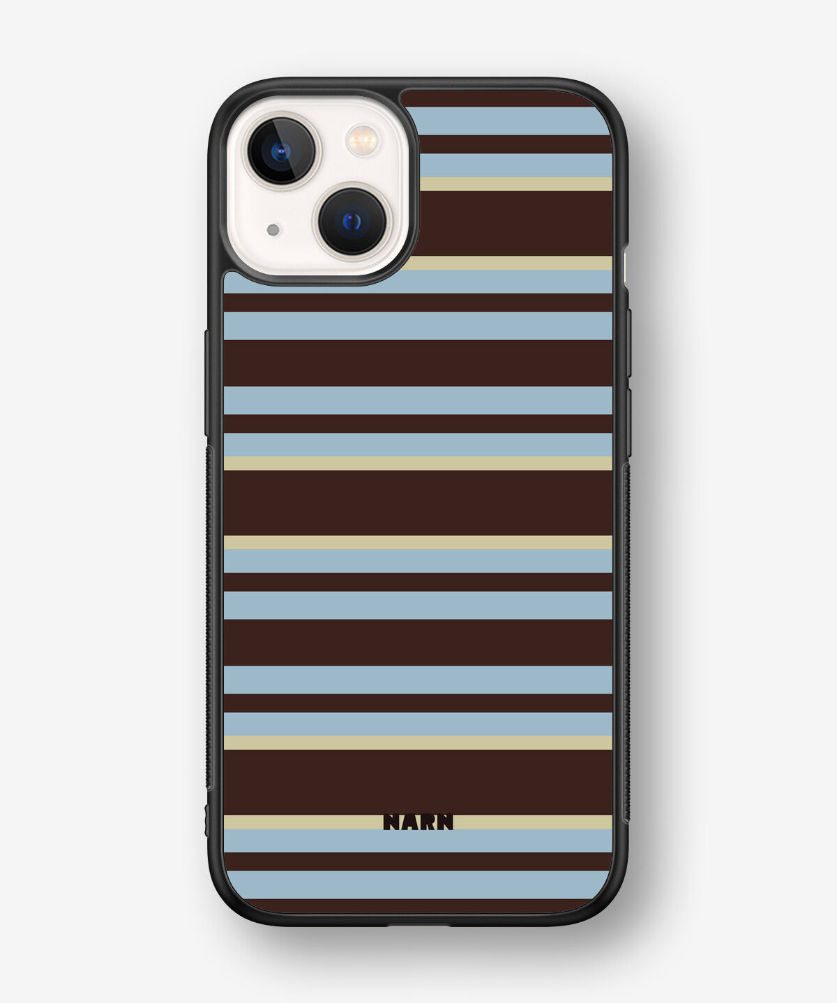 iPhone 13 Mini Hard Case – Latte Lines - View 1