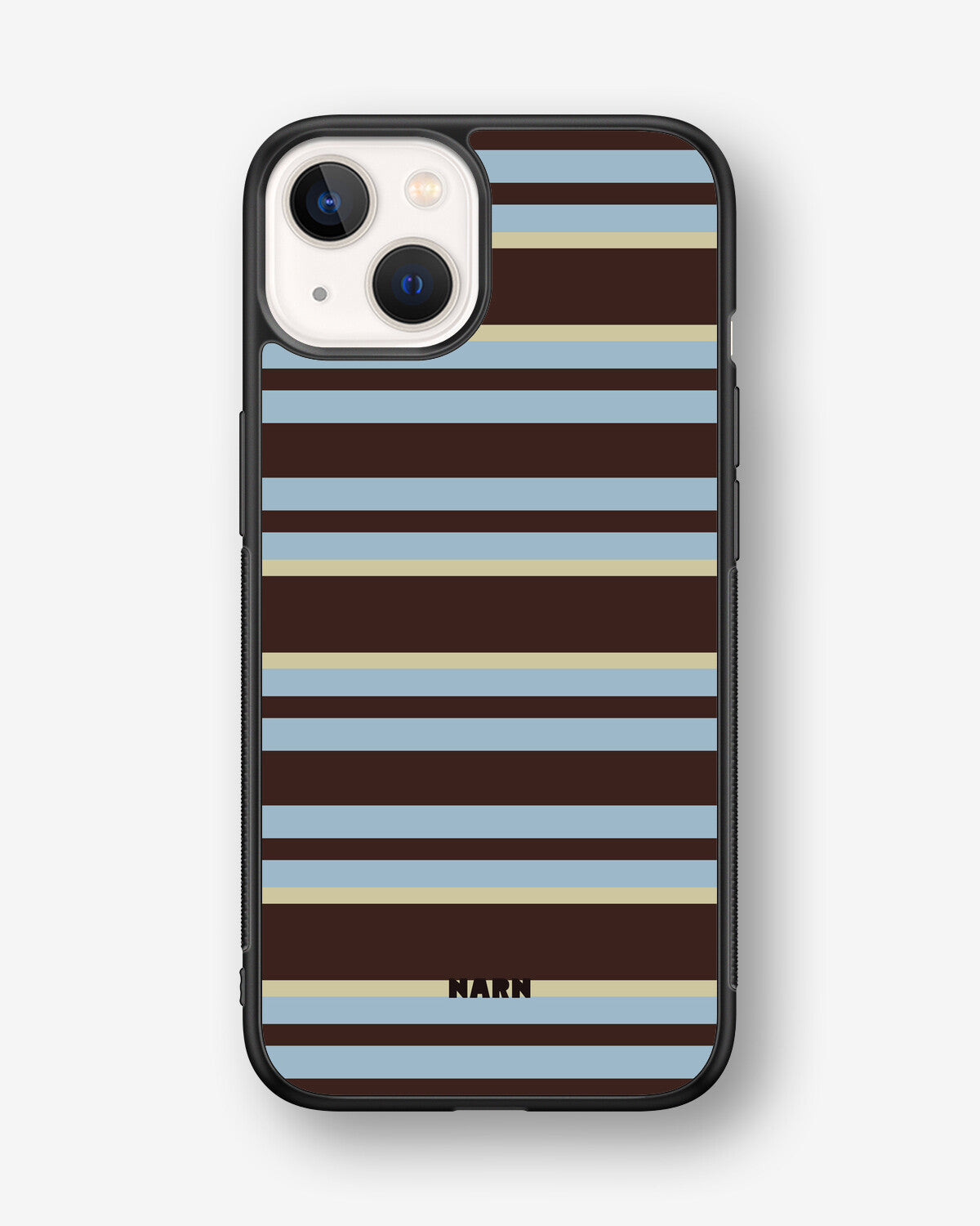 iPhone 13 Mini Hard Case – Latte Lines - View 1
