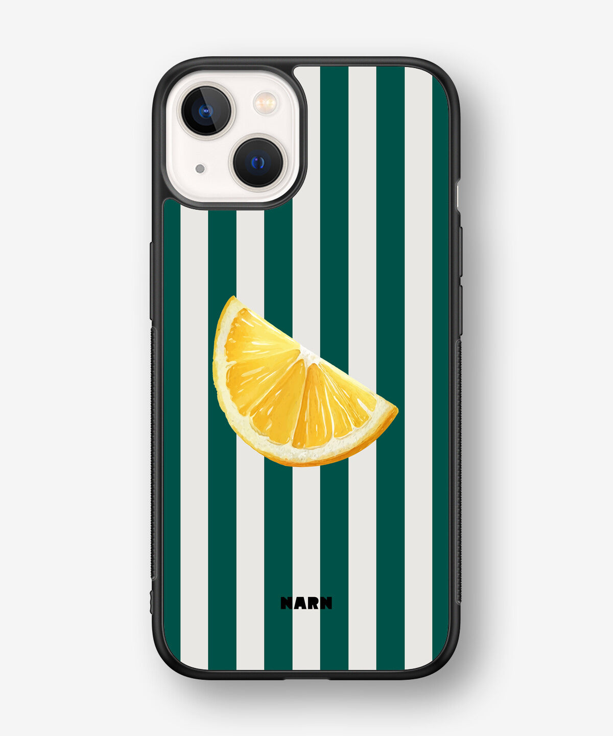 iPhone 13 Mini Hard Case – Lemon Stripes - View 1