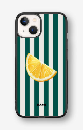 iPhone 13 Mini Hard Case – Lemon Stripes - View 1