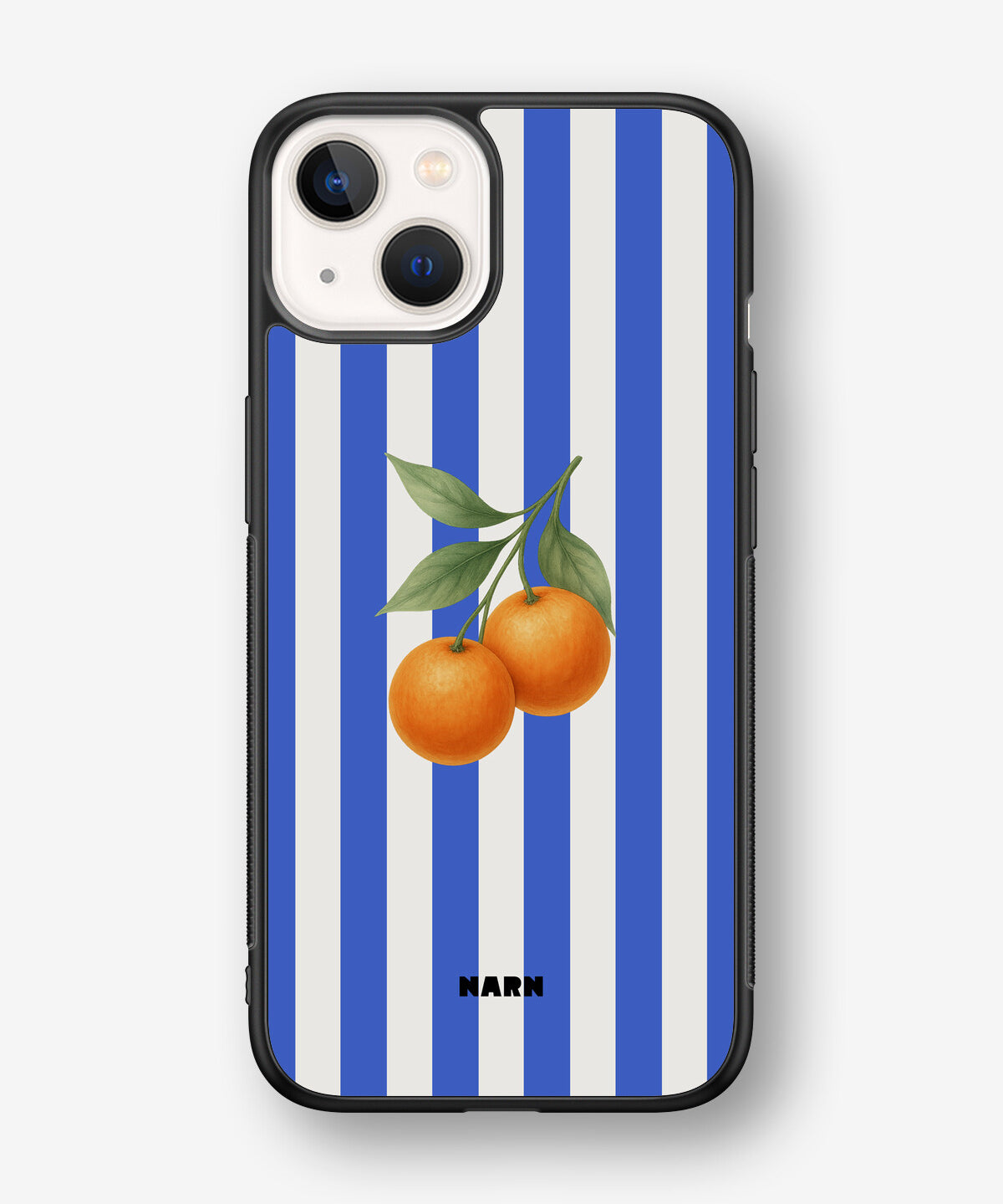 iPhone 13 Mini Hard Case – Orange Stripes - View 1