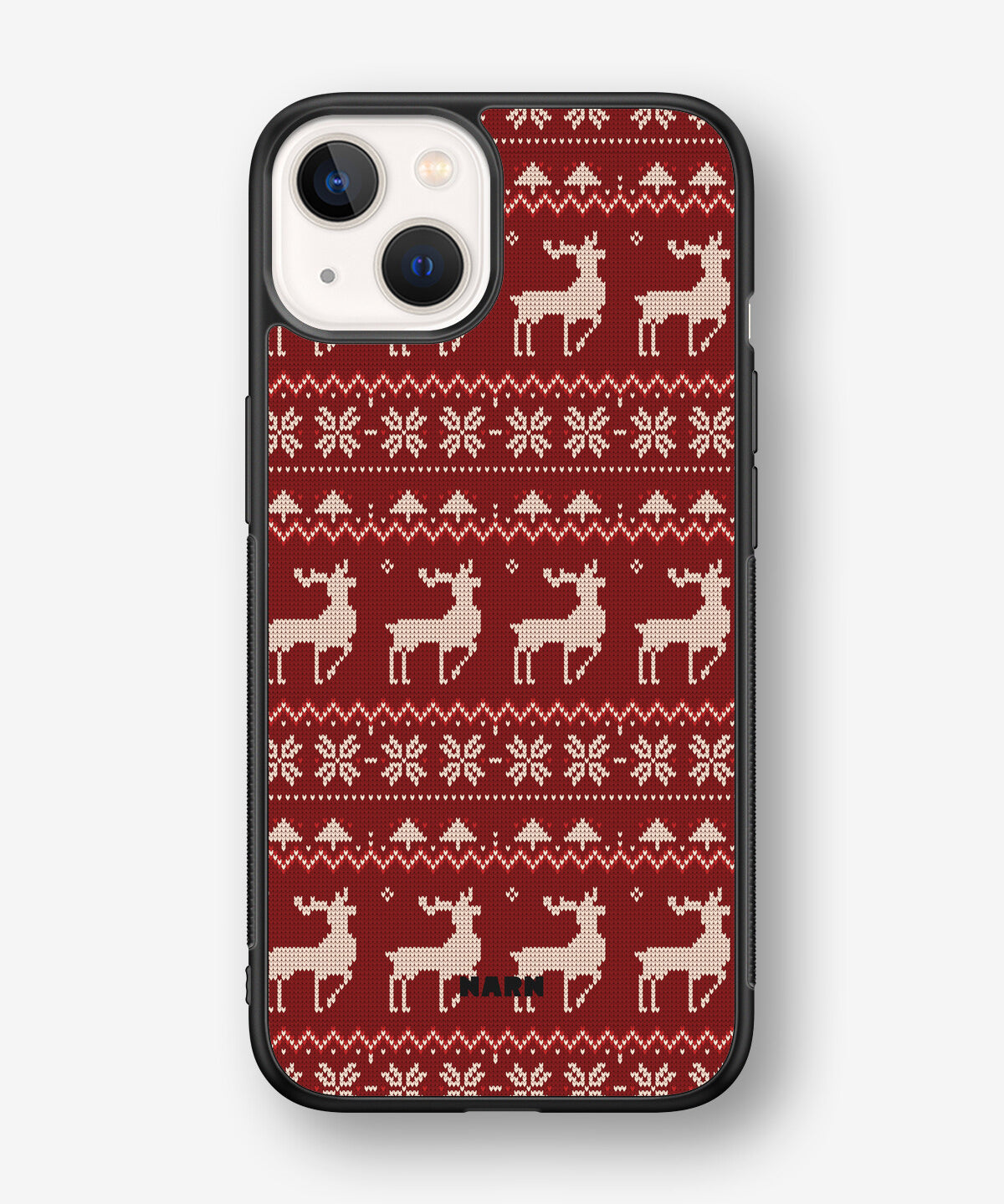 iPhone 13 Mini Hard Case – Reindeer Knit - View 1