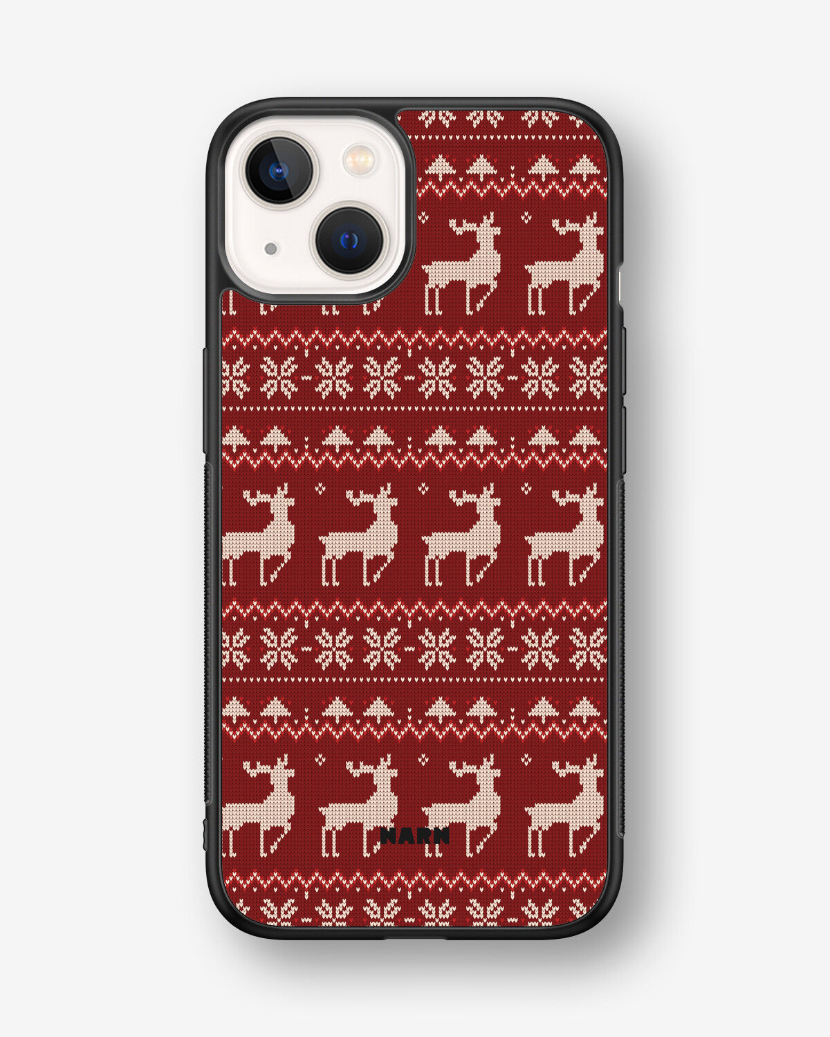 iPhone 13 Mini Hard Case – Reindeer Knit - View 1