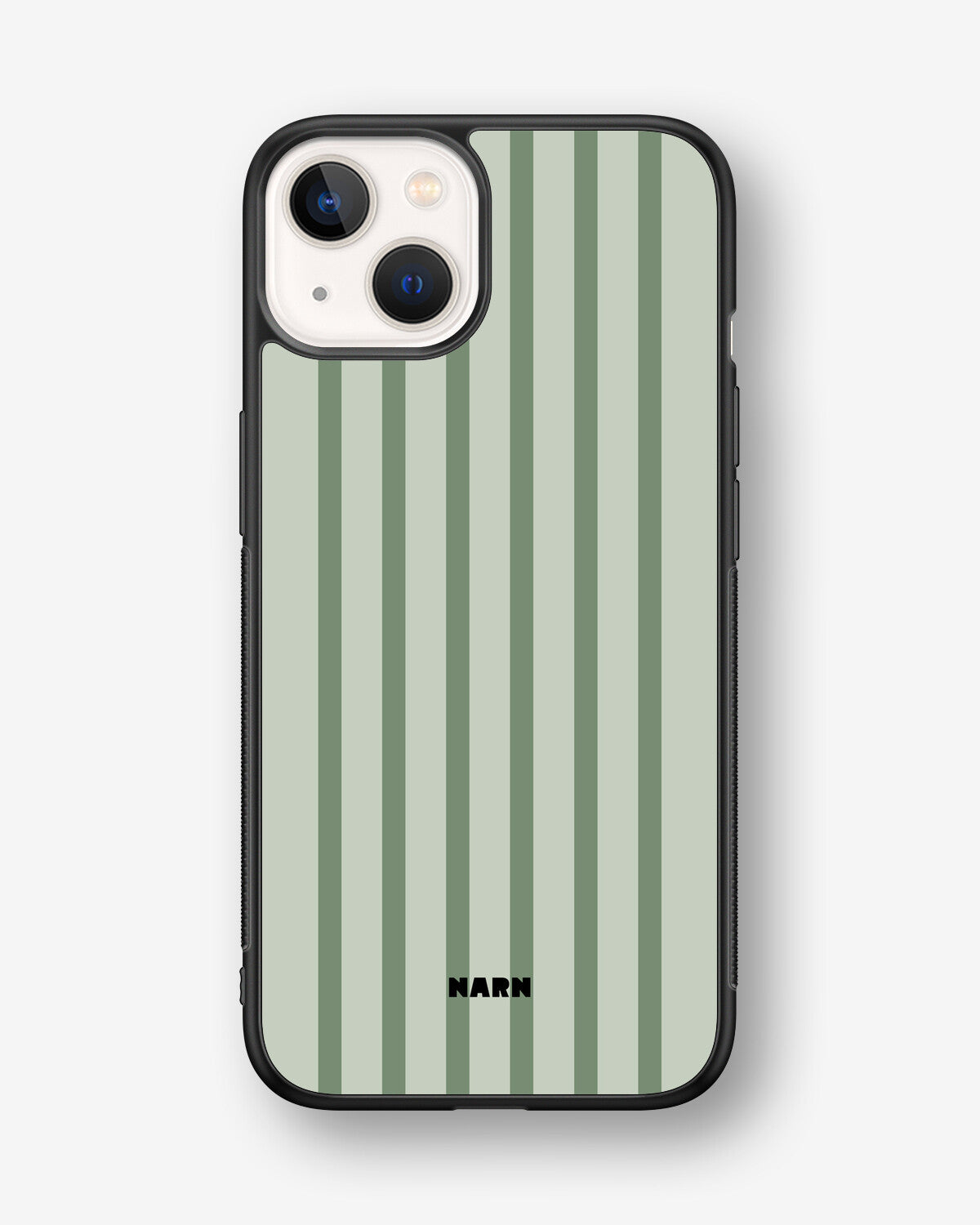 iPhone 13 Mini Hard Case – Sage Stripes - View 1