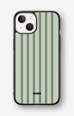 iPhone 13 Mini Hard Case – Sage Stripes - View 1