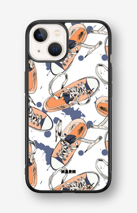iPhone 13 Mini Hard Case – Apricot Sneakers - View 1