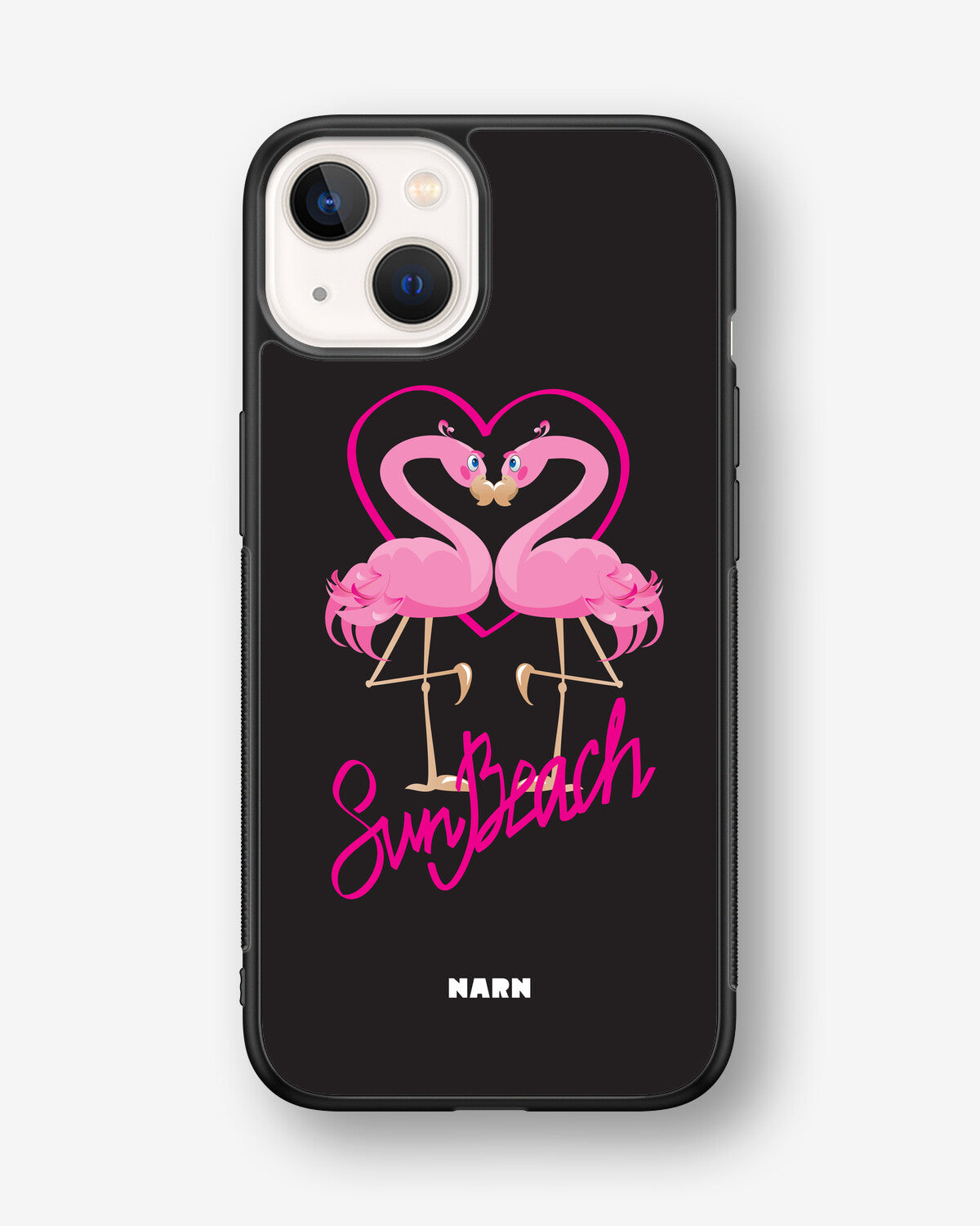 iPhone 13 Mini Hard Case – Beach Flamingo - View 1