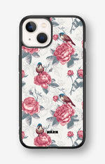 iPhone 13 Mini Hard Case – Birds Among Roses - View 1