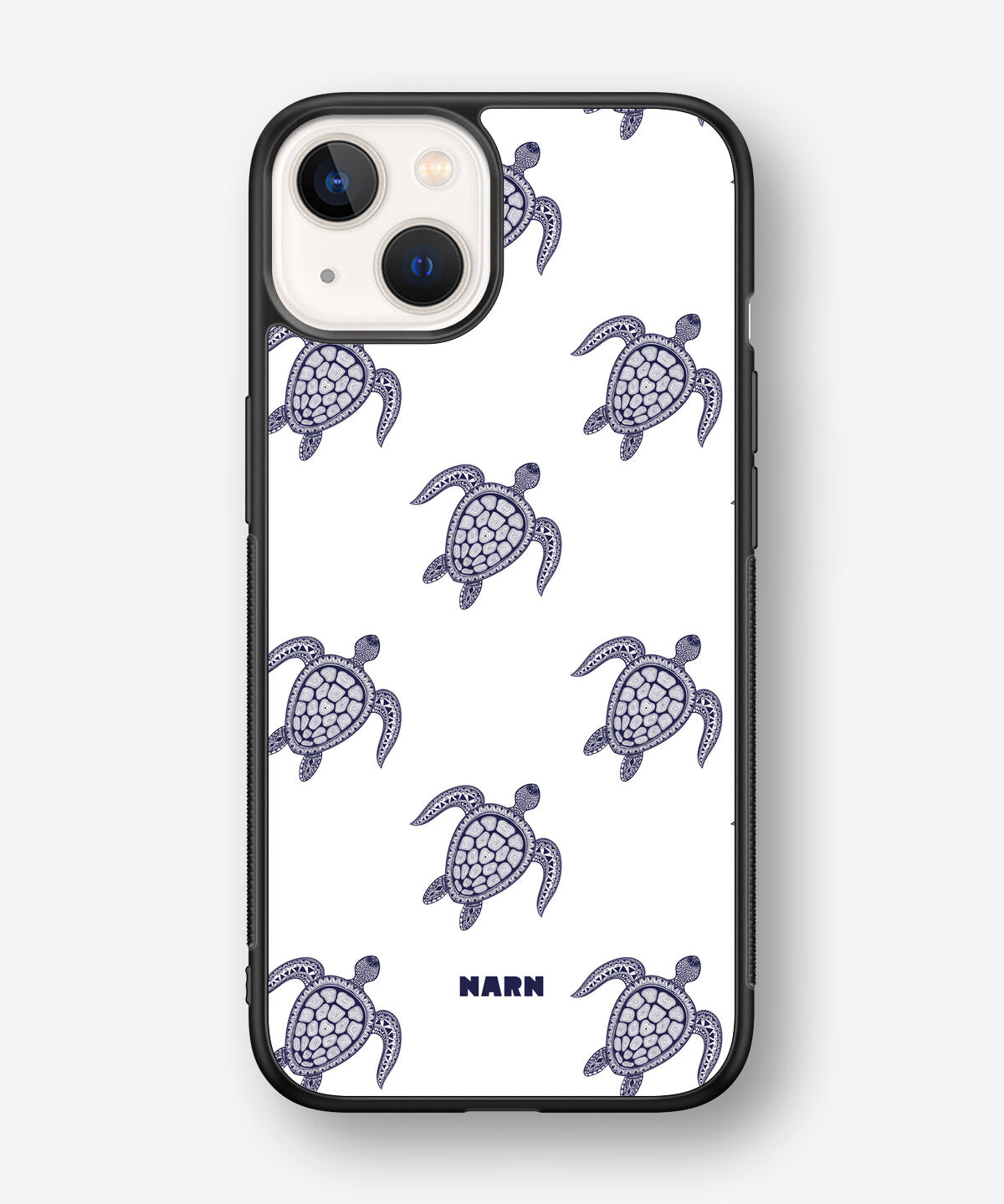 iPhone 13 Mini Hard Case – Blue Turtles - View 1