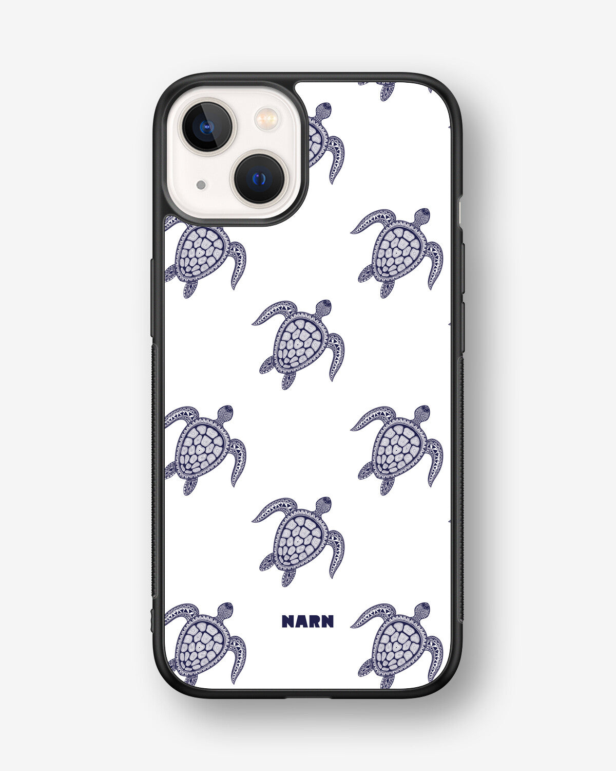 iPhone 13 Mini Hard Case – Blue Turtles - View 1