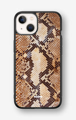 iPhone 13 Mini Hard Case – Brown Snakeskin - View 1