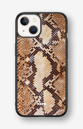 iPhone 13 Mini Hard Case – Brown Snakeskin - View 1