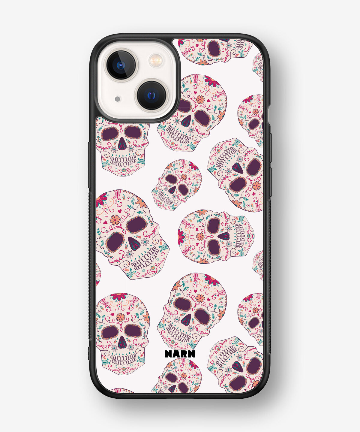 iPhone 13 Mini Hard Case – Calavera Skulls - View 1