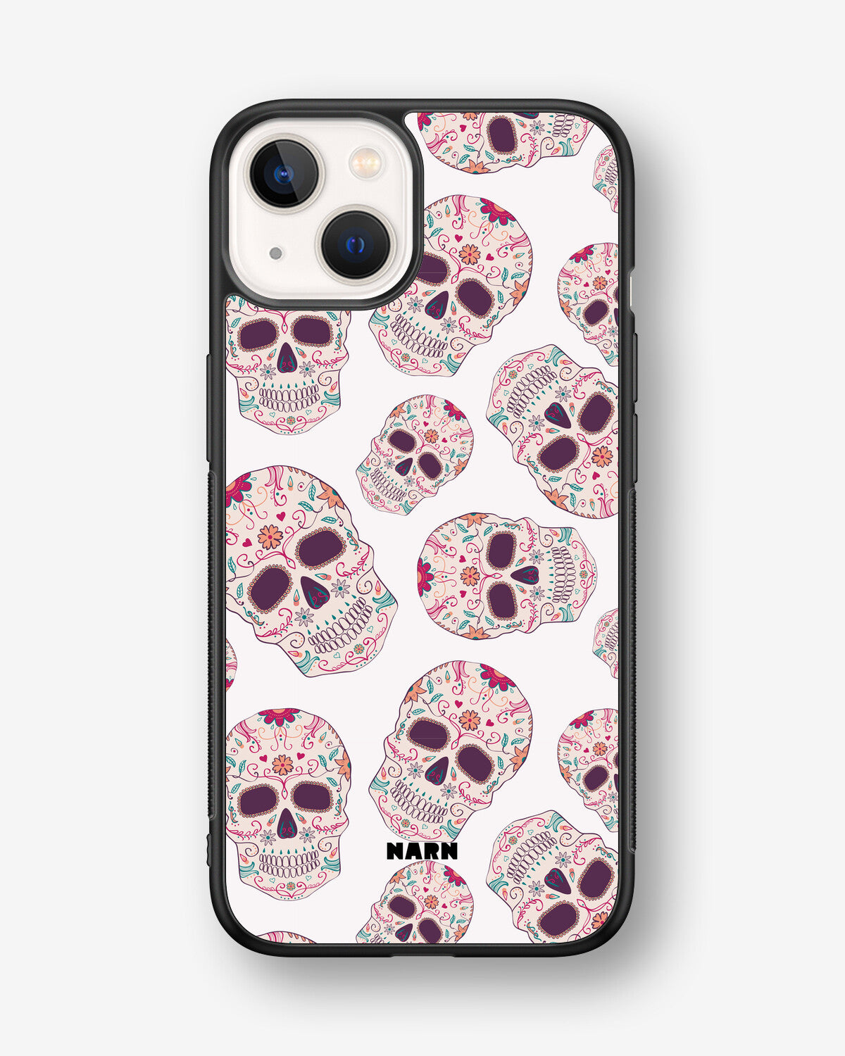 iPhone 13 Mini Hard Case – Calavera Skulls - View 1