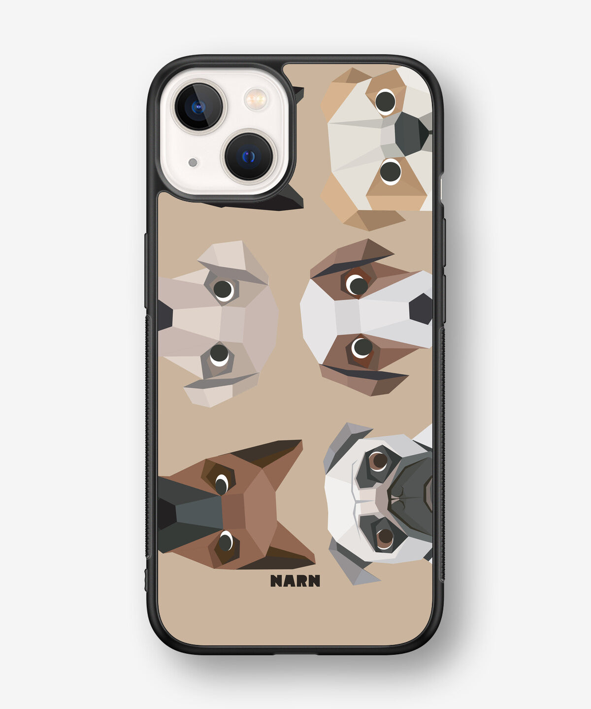 iPhone 13 Mini Hard Case – Cute Dogs - View 1