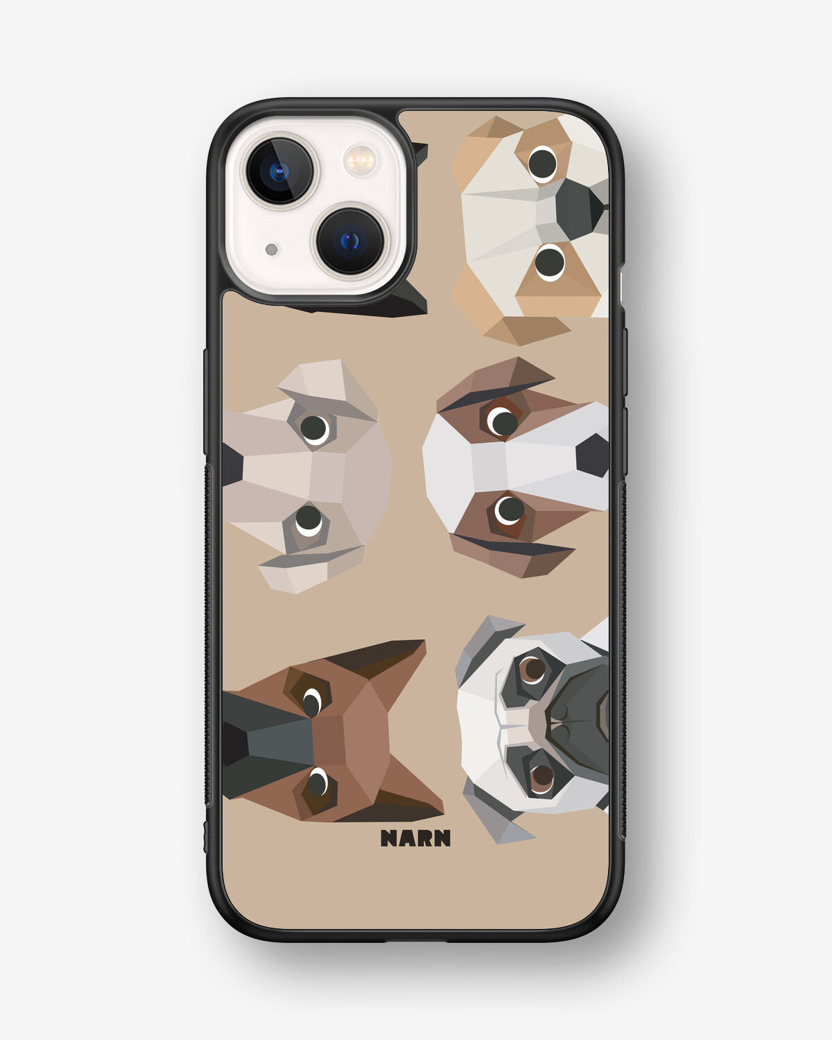 iPhone 13 Mini Hard Case – Cute Dogs - View 1