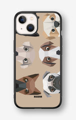iPhone 13 Mini Hard Case – Cute Dogs - View 1