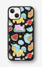 iPhone 13 Mini Hard Case – Cute Stickers - View 1