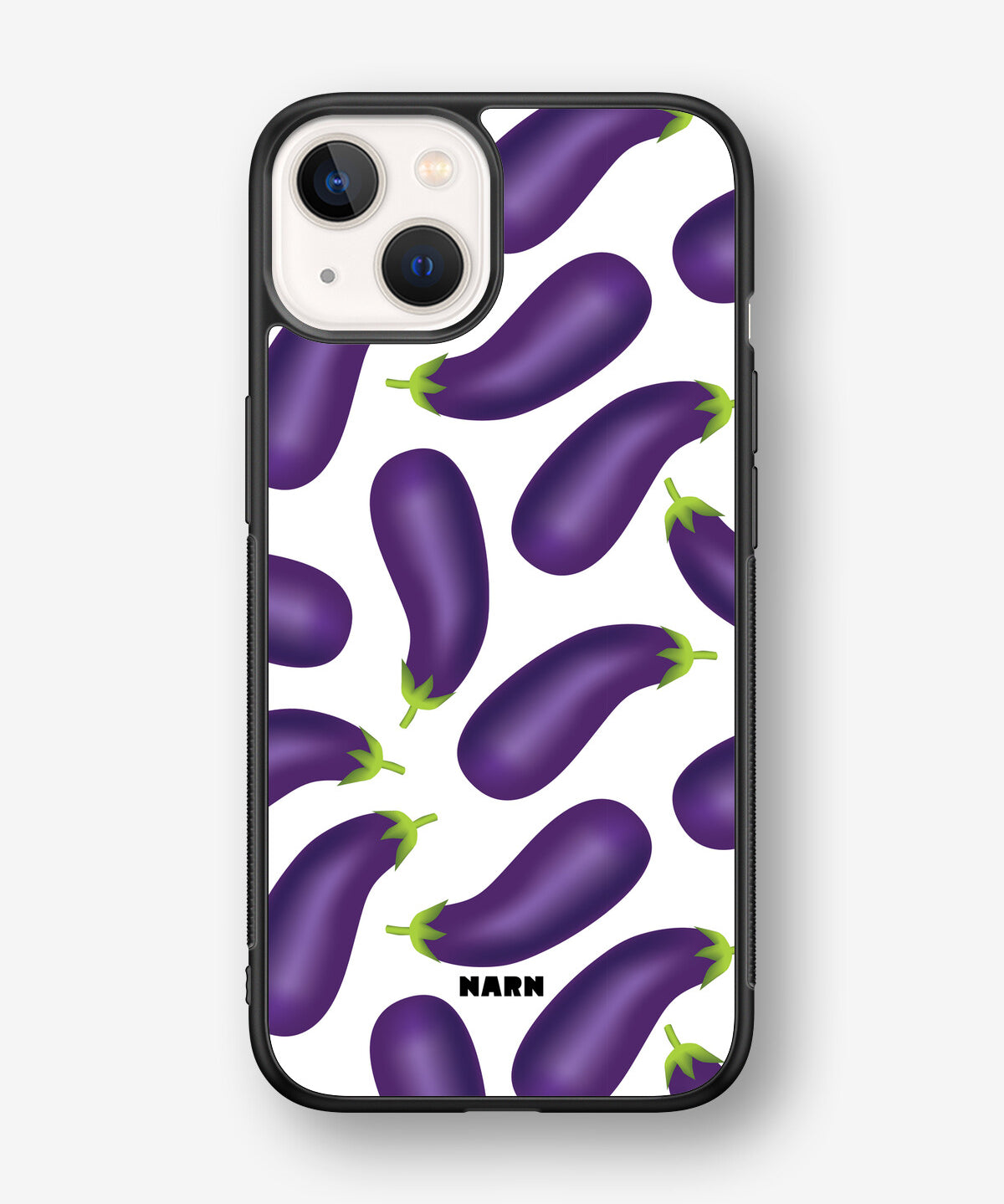 iPhone 13 Mini Hard Case – Eggplant Pattern - View 1