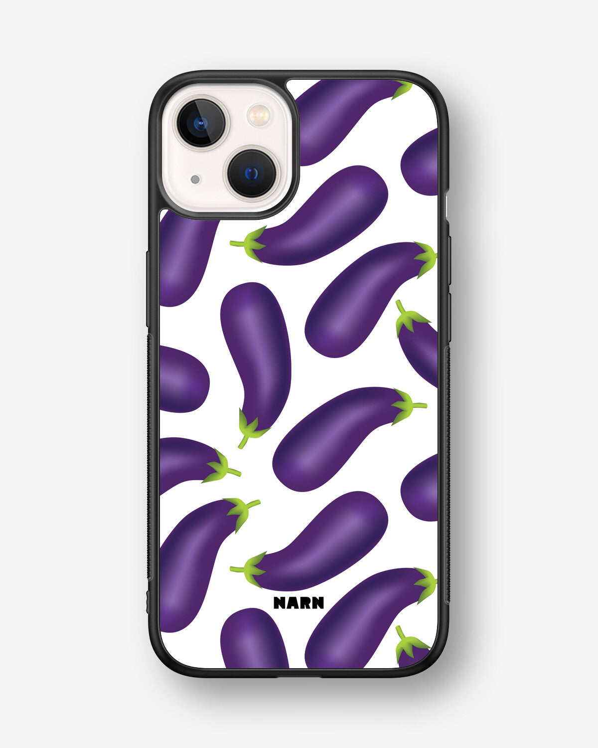 iPhone 13 Mini Hard Case – Eggplant Pattern - View 1