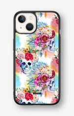 iPhone 13 Mini Hard Case – Flowered Skulls - View 1