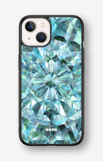 iPhone 13 Mini Hard Case – Green Crystals - View 1