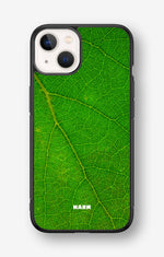 iPhone 13 Mini Hard Case – Green Leafy - View 1
