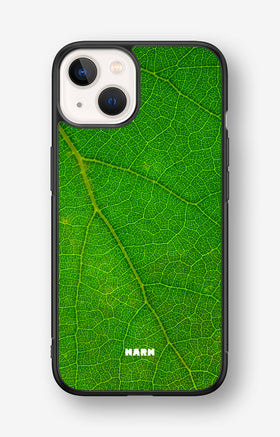iPhone 13 Mini Hard Case – Green Leafy - View 1