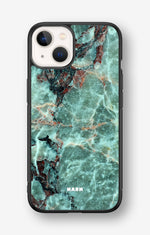 iPhone 13 Mini Hard Case – Green Marble - View 1