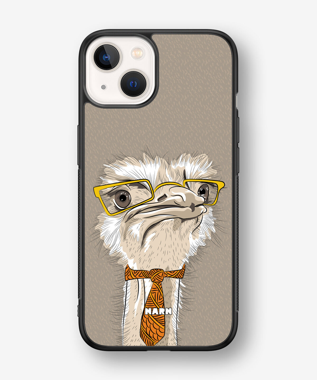 iPhone 13 Mini Hard Case – Hipster Ostrich - View 1