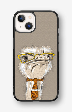 iPhone 13 Mini Hard Case – Hipster Ostrich - View 1