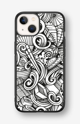 iPhone 13 Mini Hard Case – Japanese Pattern - View 1