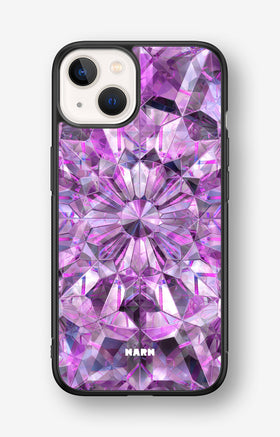iPhone 13 Mini Hard Case – Lavender Crystals - View 1
