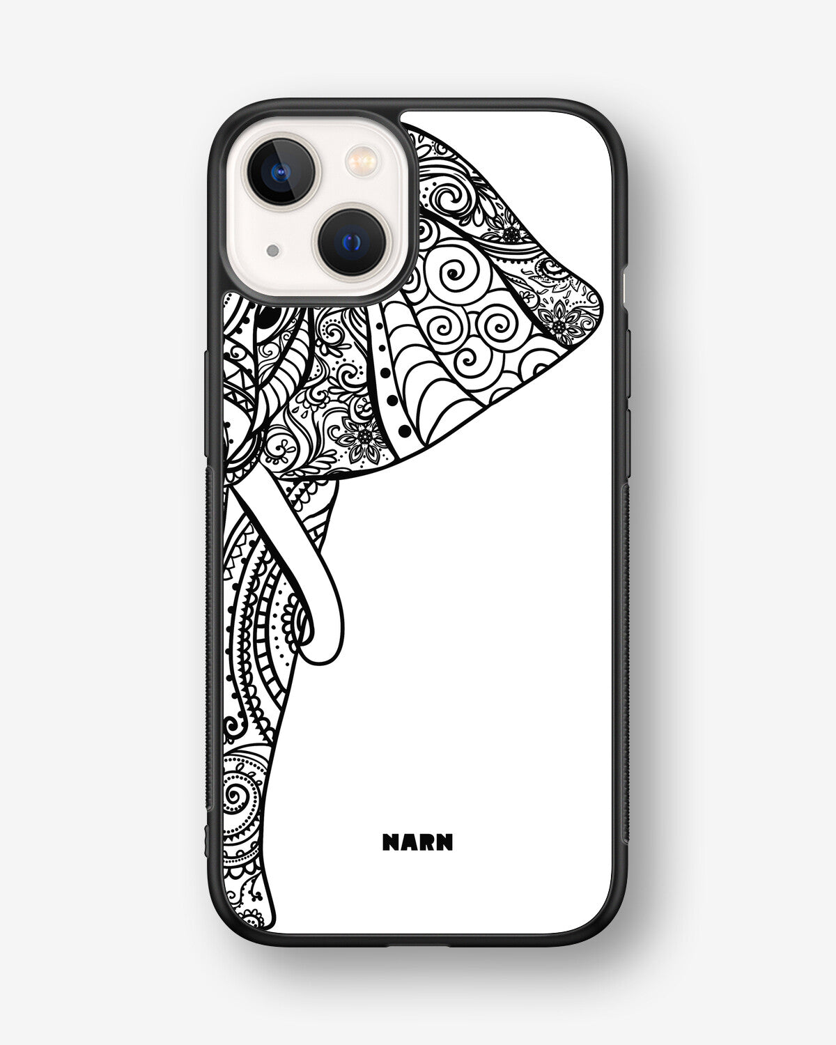 iPhone 13 Mini Hard Case – Mandala Elephant - View 1