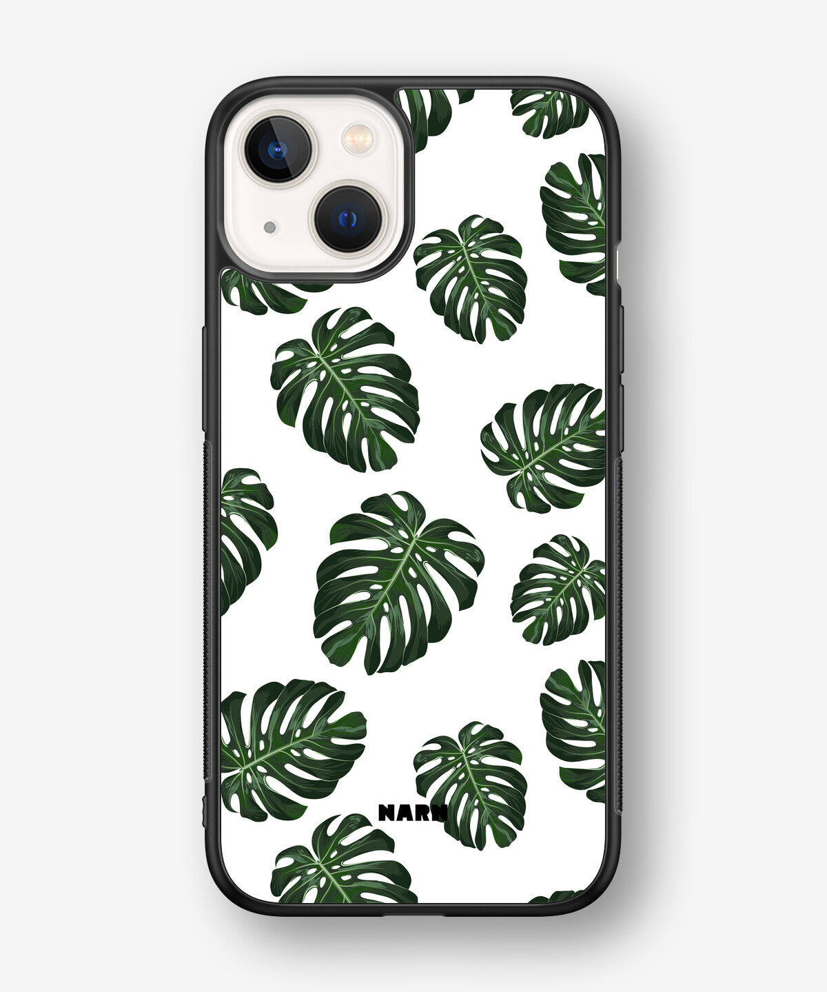iPhone 13 Mini Hard Case – Monstera Pattern - View 1