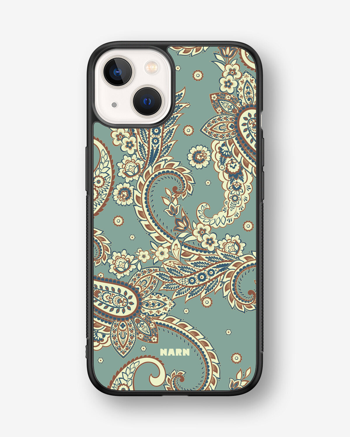 iPhone 13 Mini Hard Case – Paisley Green - View 1