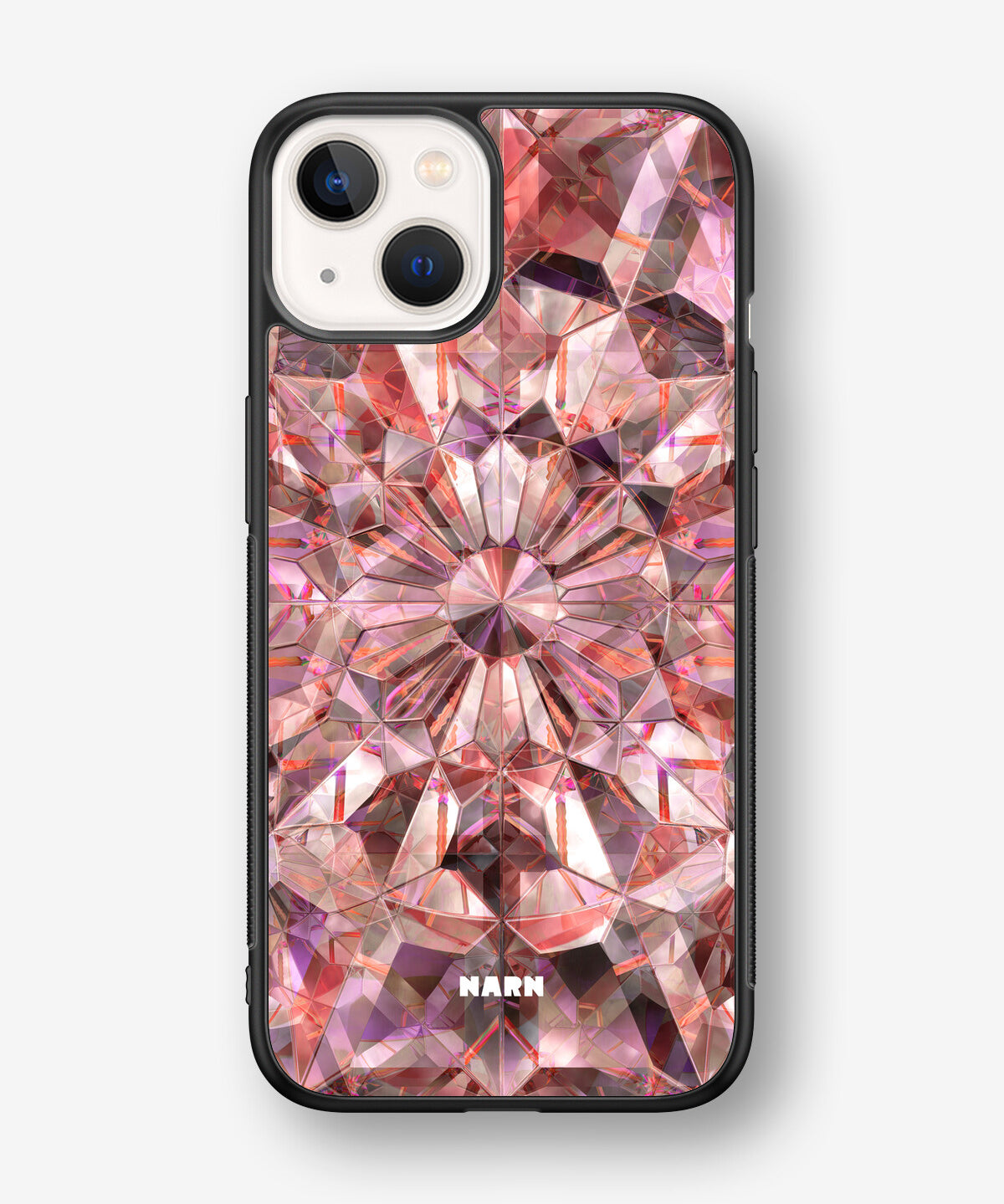 iPhone 13 Mini Hard Case – Pink Crystals - View 1