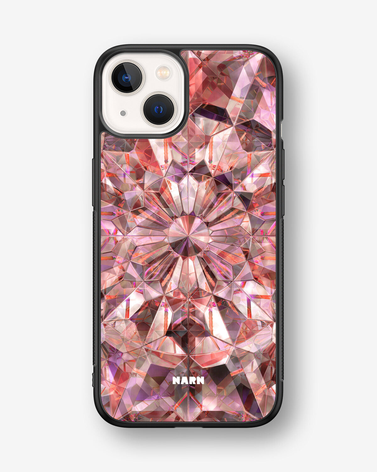 iPhone 13 Mini Hard Case – Pink Crystals - View 1
