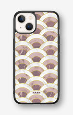 iPhone 13 Mini Hard Case – Pink Marble Waves - View 1
