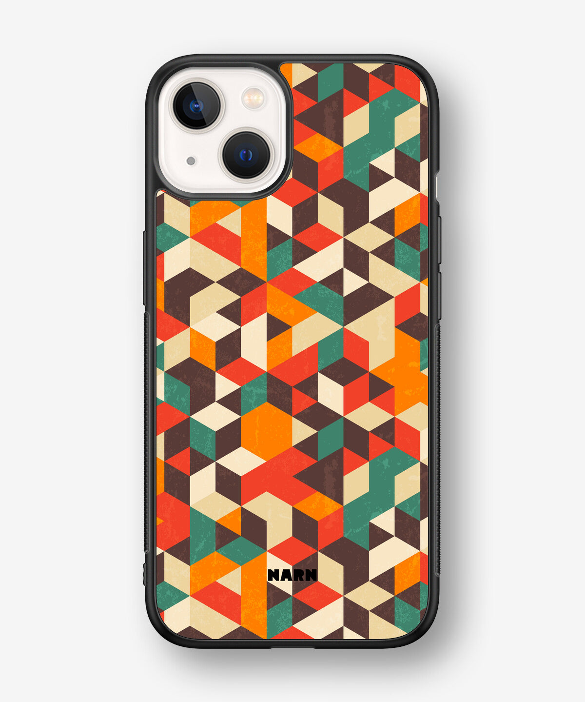 iPhone 13 Mini Hard Case – Retro Geometric - View 1